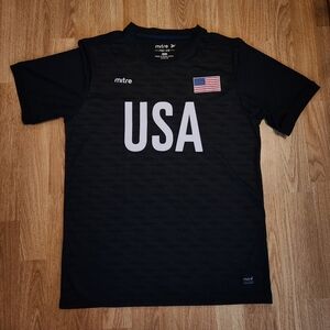 Mitre Official ProFlow Team USA American Flag Soccer Jersey Black Small